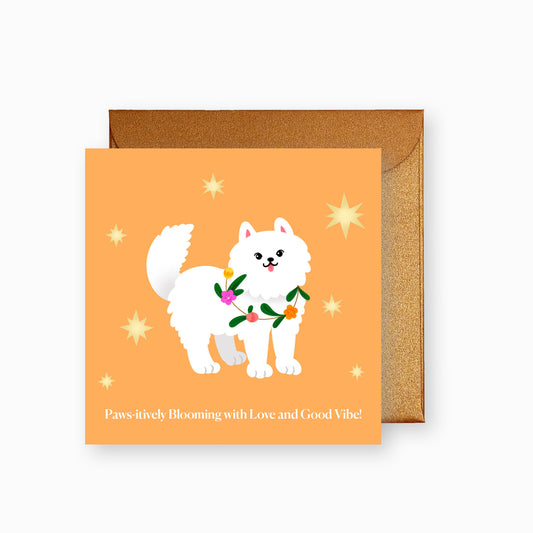 Pawsitivity Blooming with Love Card