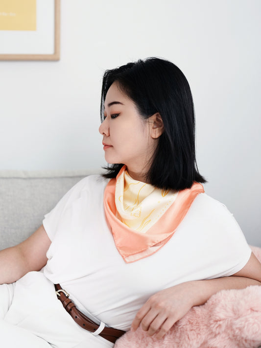 Summer Beach / Shell - Silk Scarf