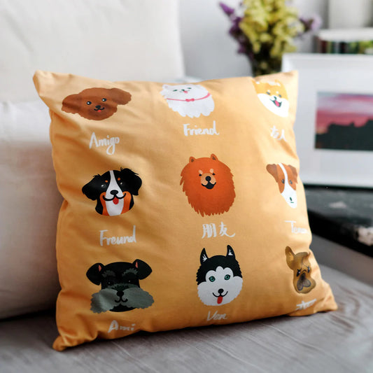 Cozy Dogs Pattern Pillow Covers