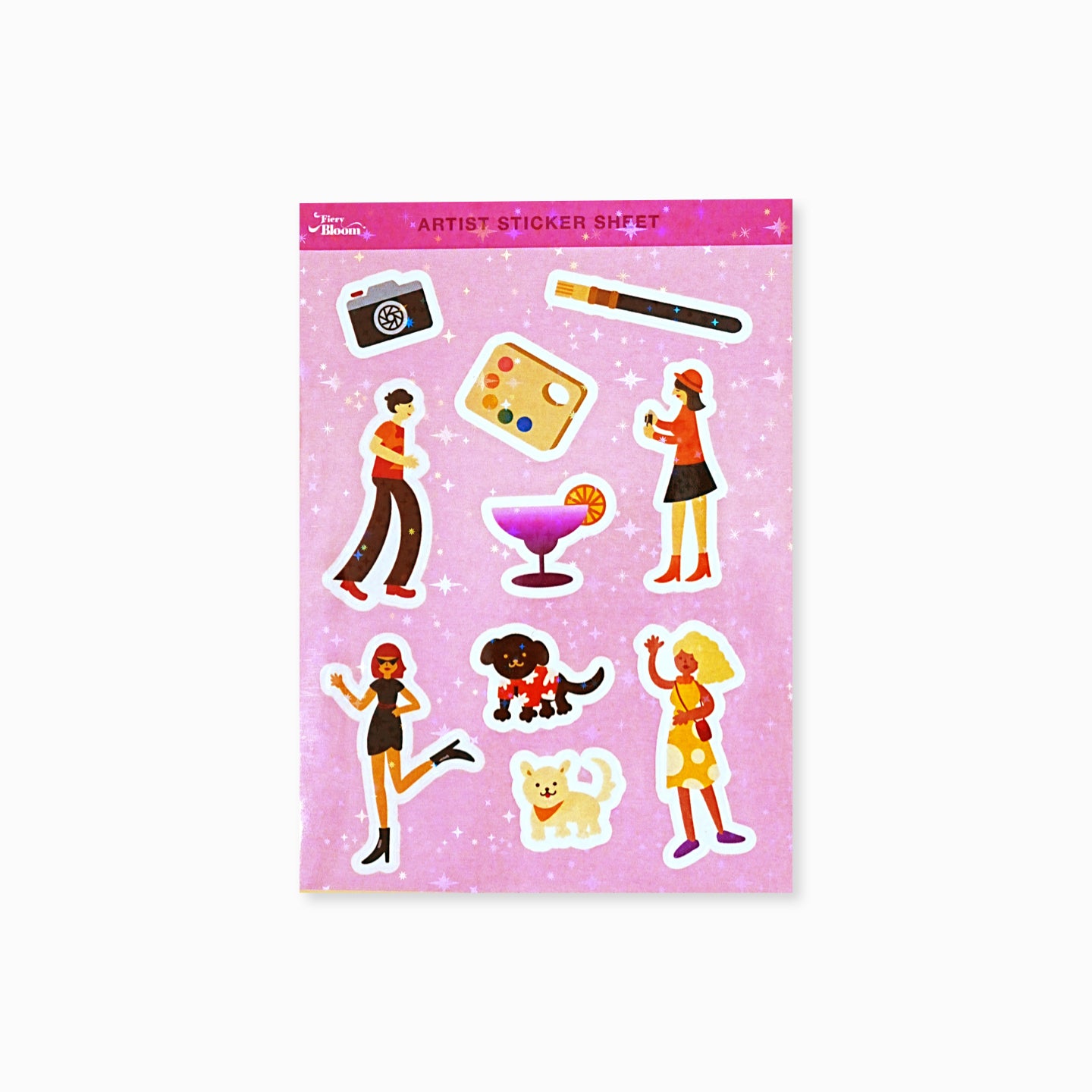 Colorful Glitter Journal Sticker Sheets