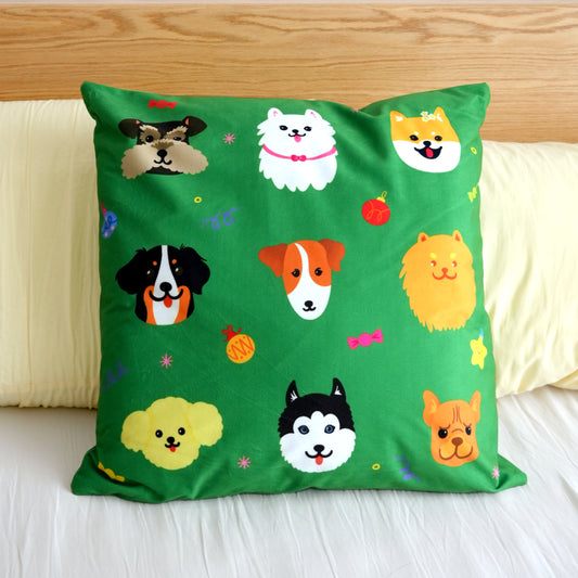 Festive Dogs Pattern Pillow Covers