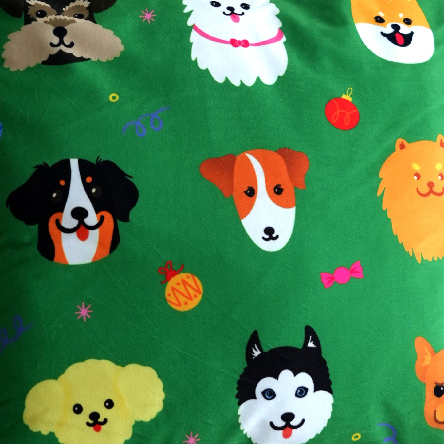 Festive Dogs Pattern Pillow Covers