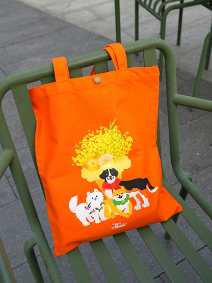 Cute Dog Canvas Tote Bag