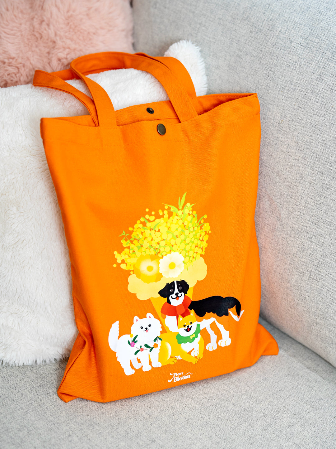 Cute Dog Canvas Tote Bag