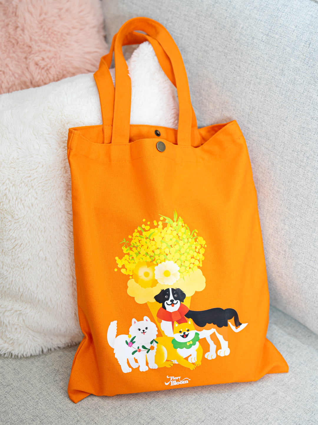 Cute Dog Canvas Tote Bag