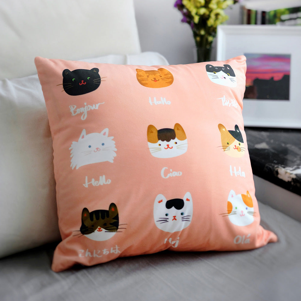 Cozy Cats Pattern Pillow Covers