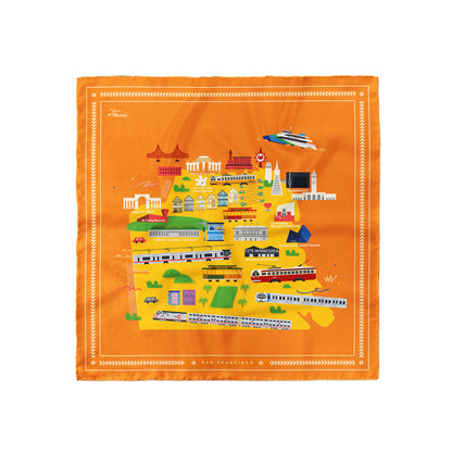 San Francisco Art Museums - Silk Scarf